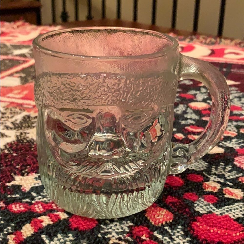 Vintage Luminarc Santa Mug